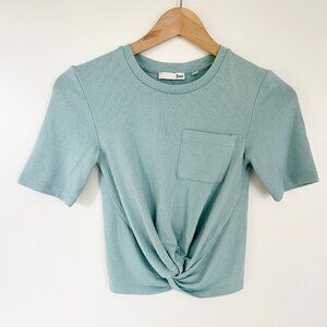 Aritzia 'Subah' Knit Short Sleeve Top with Front Knot - Really pretty color!